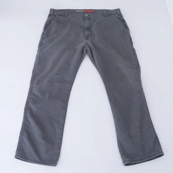 Dickies  Flex Grey Regular Fit Carpenter Cotton Canvas Carhartt Style Pants - Picture 1 of 14